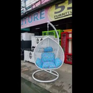 (FREE ONGKIR) Kursi Gantung Rotan Sintetis / Ayunan Rotan / Kursi Taman