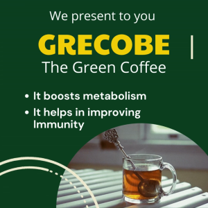 Grecobe - the Green Coffee - Decaffeinated Pure Green Coffee Beans Extract No Additives and Excipients a Sachet Pouch - for Weight Loss Slimming Health Metabolism Full of Health and Happiness Instant Green Coffee - 100 Sachets