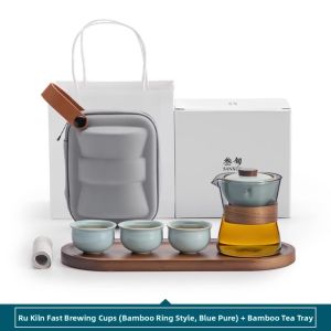 SANXUN | Portable Automatic Tea Kettle Set with 1 Kettle and 3 Cups