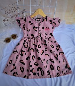BABY DRESS LEOPARD PINK by AGNIKA