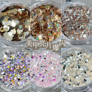 Ultra-Thin Nail Art Foil Glitter Explosive Flash Silver Color Nail Decoration Adhesive Patches Bright Shiny Manicure Tools