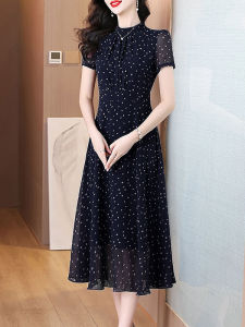 DAIXIANGFEIZI | Đầm Chiffon Dây Đai Nâng Cao Vòng eo Mùa Hè