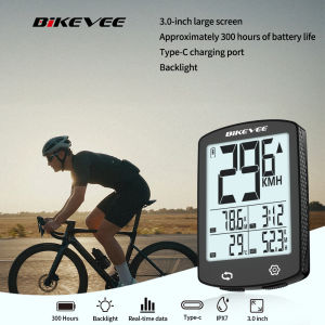 BIKEVEE Large Screen 3-inch USB-C Rechargeable Wireless Bike Computer Cycling Speedometer Odometer - Bicycle Accessories