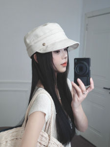 BAOYINFEI | Retro Wrinkled Stylish Fitting Large Head Hat Face Slimming Flat Cap