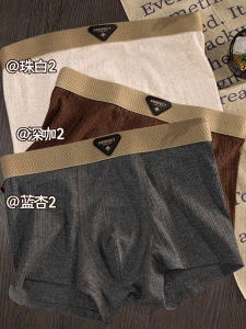 Mens Cotton Boxer Briefs Antibacterial Comfort Waist Underwear Youth Fashion Spring New Arrival Flat Angle Shorts
