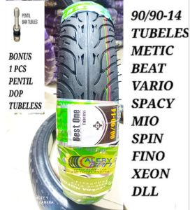 ban motor matic tubeless 90/90-14 + bonus dop tubeless ban metic honda beat vario mio ban ring 14 ban bestone ban tubles metic ban tubeless ring 14 ban honda beat vario mio spin fino ban luar tubles ban luar ring 14 ban luar metic ban montor tubles r14