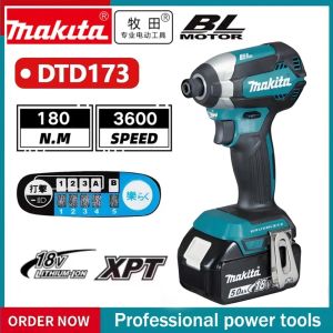 Makita | Makita DTD173 bule 18v Brushless Lithium-ion Impact Driver Power Tool Multifunctional Tool Drill Bit Power Tool
