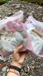 Fyngalery ♛ Set Aksesoris Rambut Wanita Bandana Pita Bando Busa Kerang Jedai Bunga Segi Gelang Handuk DP410