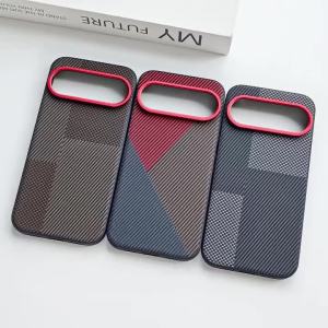 szhaiyu | For Google Pixel 11 Pro XL Case Luxury Carbon Fiber PU Leather Protective Phone Cover for Google Pixel 11 10 Shockproof Shell