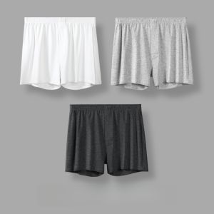 Miiow | Pure Cotton Mens Underwear Loose Boxer Shorts Home Sleepwear Comfortable Breathable Briefs Youth Suitable Flat Angle Pants