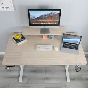 BilBil 55 inches 1.4M Electric Standing Desk Multi-functional electric Lift Table With Drawer Bracket Single Motor Height Adjustable Stand Desk