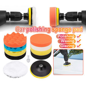 11pcs Car Polishing Sponge Pads Kit Polish Buffer Drill Wheel Polishing Waxing Pad Buffering Kit for Car Headlight Remove Scratch Pengilat Kereta