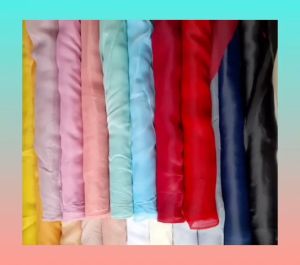 Kain Organza Satin Premium Silk Glossy Warna SAGE GREEN Lebar 150cm per 0.5m dan Meter