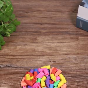 Eraser Caps Pencil Top Erasers Pencil Cap Erasers Eraser Tops Color Pencil Eraser Toppers School Erasers for Kids Use In Home School Office 50Pcs