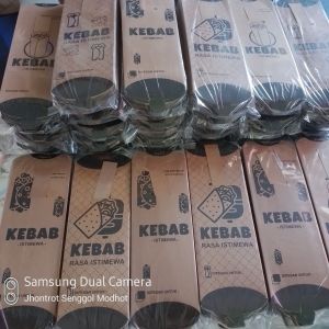 Kardus Kebab iSi 100 pcs / Dus Kebab Coklat 1 Warna