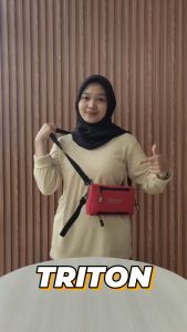 Thobach - Tas Selempang Pria Sling Bag Triton Waterproof Clutch Bag Pria Waist Bag Pouch Bag Pria