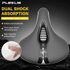 PLSELIS Bicycle Saddle with Two Cushioning Balls Is Soft Comfortable Widened Thickened and Lightweight. 630g Seat Bow 7*7