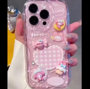 Ốp Điện Thoại Chống Sốc Hình melody Màu Hồng Nổi 3d Cho Trái Táo 7 plus 8 plus 11 12 13 14 pro max xs max