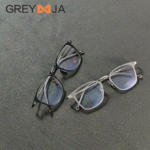 Grey Jack Kacamata Frame Bahan Titanium Model Kotak Ringan dan Stylish Bisa Minus 98045