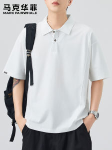 Mark Fairwhale | Light Breathable Loose Casual Short Sleeve Polo Shirt for Men