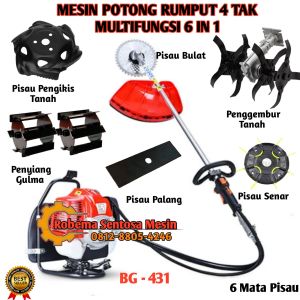 Mesin Potong Rumput GX-431 Multifungsi 4 Tak 6 Mata Pisau