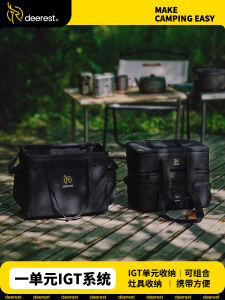 Shulu Outdoor Camping Gear IGT Opening Storage Bag Layered Lighting Dining Utensils Stove Bag Portable Waterproof Picnic Backpack