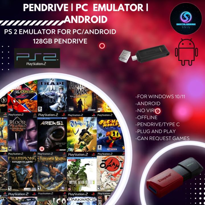 PC Android Emulator] PS Emulator Games 128gb Pendrive For PC
