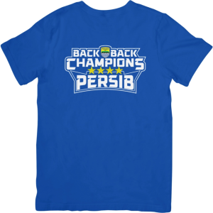 Kaos Persib Bandung Champions 2025 Cotton Knitto - T-Shirt Bola DTF Printing Pria Wanita