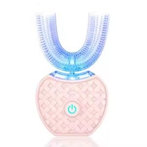 Intelligent Automatic U Type Modes Tooth Brush Sonic Electric Toothbrush USB Rechargeable Tooth Whitening Blue Light