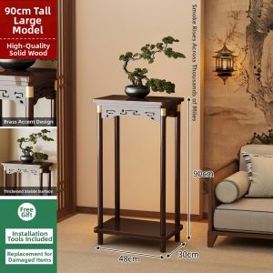 MINGZHIYIFAN | Balcony Living Room Multi-Level Wooden Plant Stand