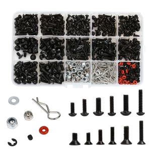 1Box Universal RC Screw Kit Screws Assortment Set Hardware Fasteners for Traxxas Axial Redcat HPI Arrma Losi 1/8 1/10 1/12