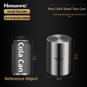 Stainless Steel Tea Canister Storage Seal Travel