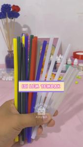 3 PCS Isi Lem Tembak 13cm 20cm Jumbo 1PCS Lengket Melekat Kuat Refill Isian Lem Bakar Lilin Kerajinan Putih Bening