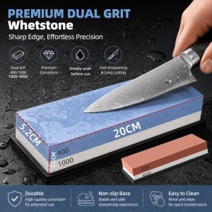 Sharpening White Corundum Stone 2-Sided 4000 Grit Knife Sharpener Original Kitchen Accessories