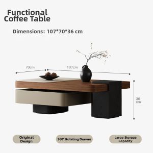 Retro Rotating Multi-functional Small Table