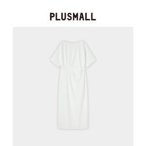 Knit-like Crumpled Material Square Neck Cap Sleeve Pleated Waist Dress