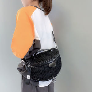 Canvas Bag Womens New New Arrival Trendy Casual Fashion All-Matching Ins Shoulder Messenger Bag Wide Shoulder Strap Saddle Bag