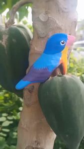 นกเกาะ นกแก้วเกาะ 13-18 ซม. นกแก้ว 13 มิติชั่วคราว อุปกรณ์ตกแต่งสวน สัตว์แต่งสวน นกเกาะ นกเงือ รูปปั้น รูปปั้นสัตว์