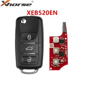 1/3/5PCS Xhorse XEB510EN/XEB520EN with XT27B Super Chip for Volkswagen B5 Type Super Remote Key
