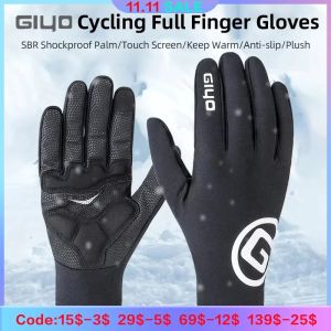 GIYO Bicycle Winter Gloves MTB Road Bike Thicken Warm Touch Screen Full Finger Gloves Cycling Outdoor Sports Thermal Mittens