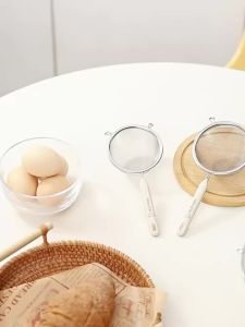 Rây Lọc Bằng Thép Không Gỉ 304 Với Tay Cầm Nhựa Bền Lưới Lọc Mịn Dụng Cụ Lọc Dầu Rây Nhà Bếp Để Lọc Cặn Và Sàng Bột
