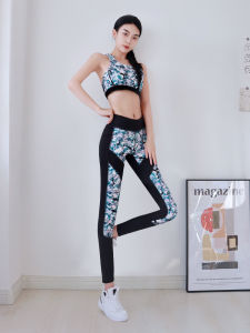 ชุดโยคะฤดูร้อนสำหรับผู้หญิง วิ่งในฟิตเนส แห้งเร็ว ระบายอากาศได้ดี กระชับสัดส่วน สวมใส่สบาย เสื้อผ้ากีฬา