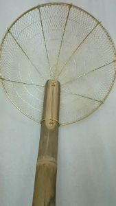 Vợt thau vớt đồ chiên rán luộc cao cấp size 25cm  cán tre sài bền