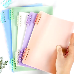NFS 1PC A5/B5/A4 Transparent PP Cover 30 Holes Plastic Ring Binder Loose Leaf Binding Ring DIY Notebook