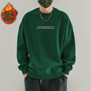 Heavy Weight Sweatshirt Mens Spring and Autumn New Arrival Hong Kong Style Retro Ins round Neck Trend Loose Easiest for Match Student Long Sleeve Coat