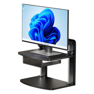 Adjustable Height Computer Monitor Stand Desk Organizer Office Workstation Storage Rack Modern Simple Style Density Board Material