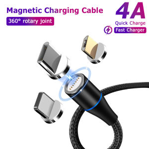 3-in-1 Magnetic Charging Cable QC3.0 Fast Charge Micro USB Type-C iOS Nylon Cord⚡PH deliveryIn stock⚡