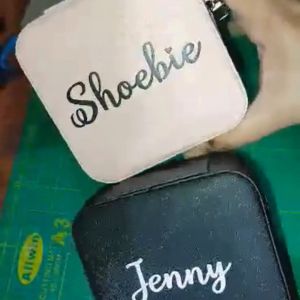 Personalized Jewelry Box Organizer Women Girl Kids Gift Souvenir Wedding Portable Travel Storage with Zipper Compact