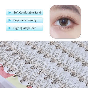 C Curl V Shape Black Eyelash Comic Eye Lashes Natural Lashes Soft Manga Eyelashes Bunches Eyelash Clusters Korean Makeup