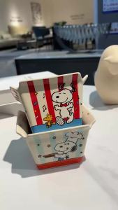 Snoopy | Snoopy Hoạt Hình Bát Sứ Cho Mì Ăn Liền Và Salad Trái Cây Dễ Thương Di Động Nhà Bếp Ăn Tối Bộ Đồ Ăn Có Thể Dùng Được Trong Lò Vi Sóng Quà Tặng